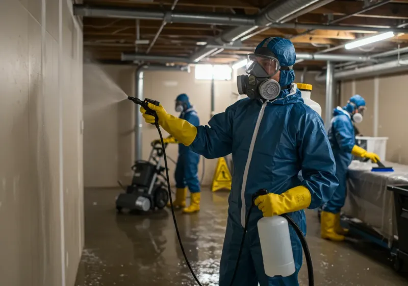 Basement Sanitization and Antimicrobial Treatment process in Masonboro, NC